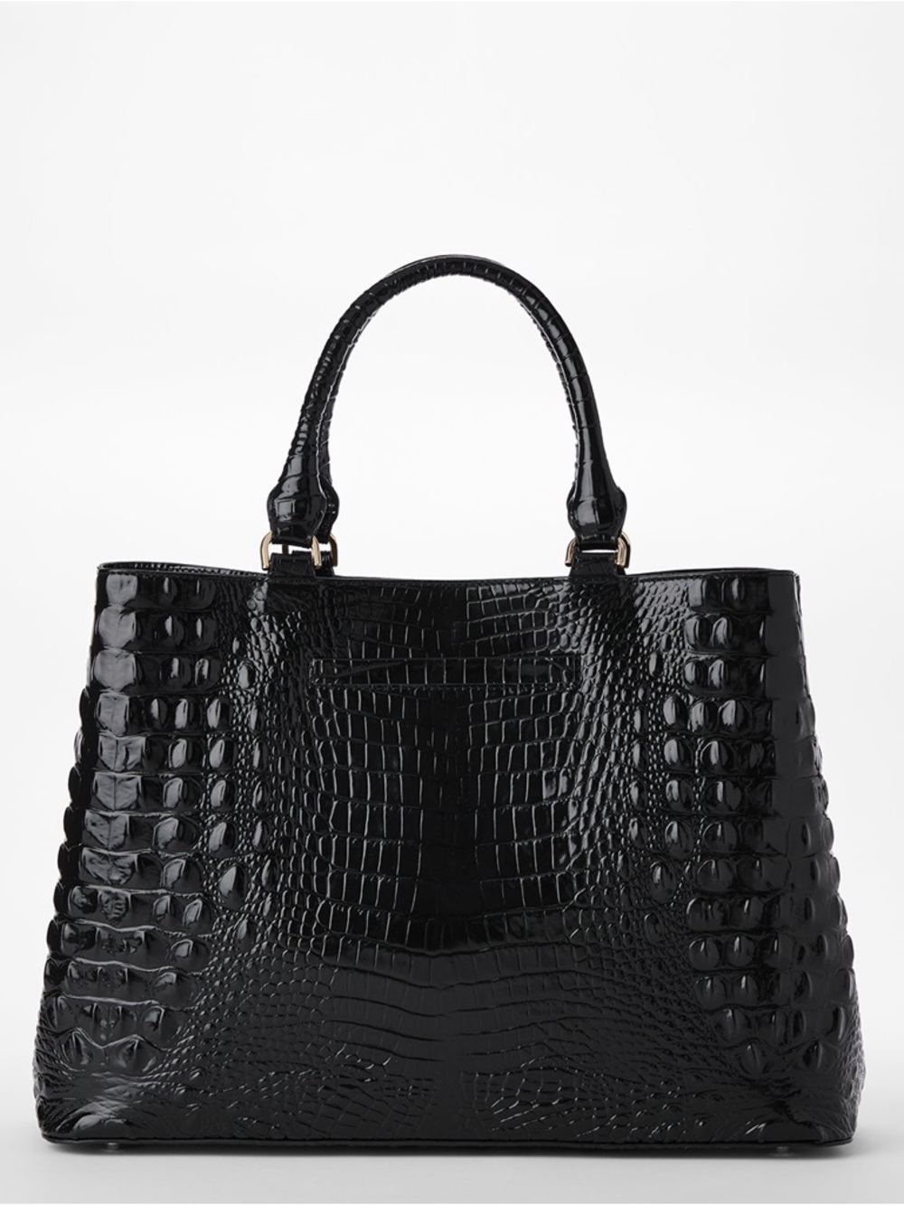 LIKE NEW Brahmin Denise Extra-Large Croc Embossed Leather Carryall Satchel - Picture 4 of 16